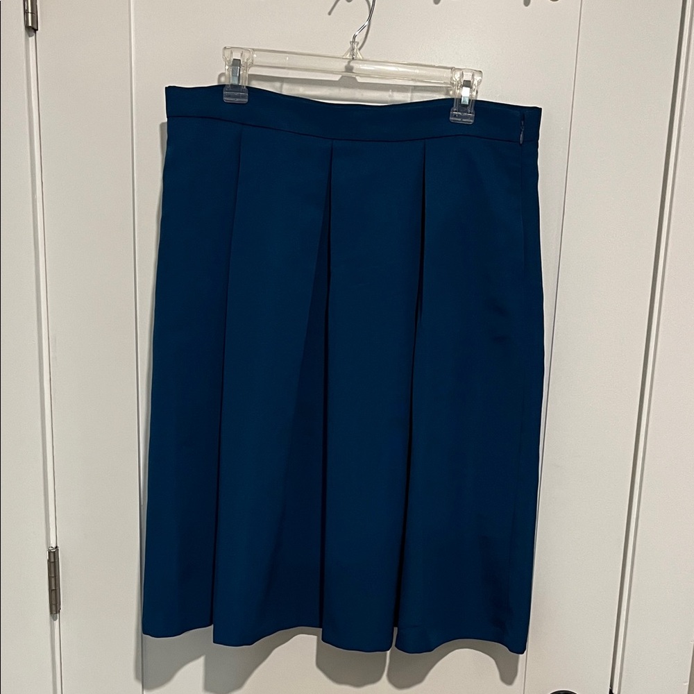 New York & Company Teal A-Line Skirt